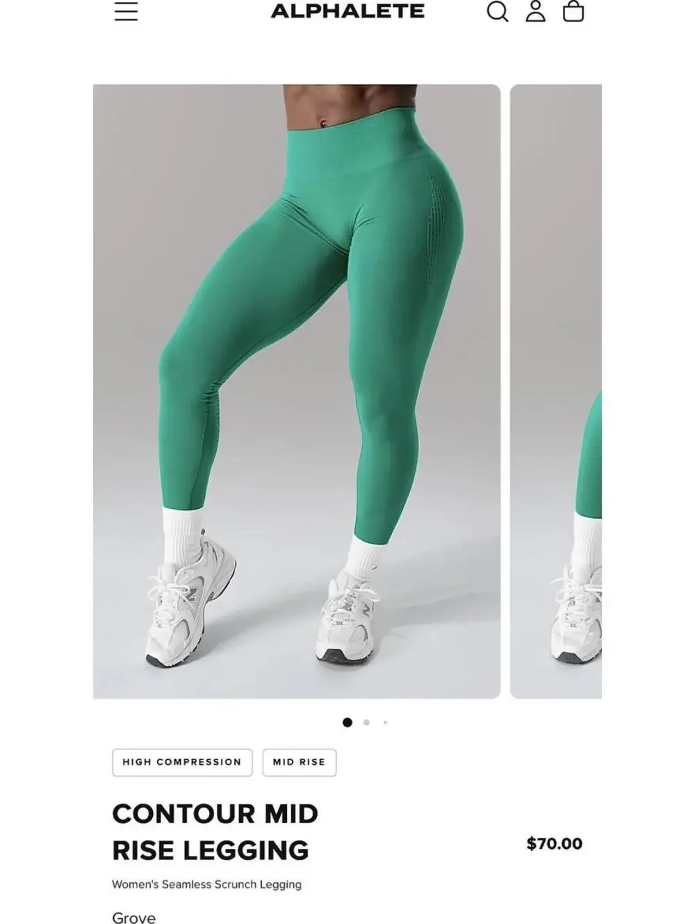 Contour Mid Rise Legging - Rare Color Grove - Picture 2 of 9